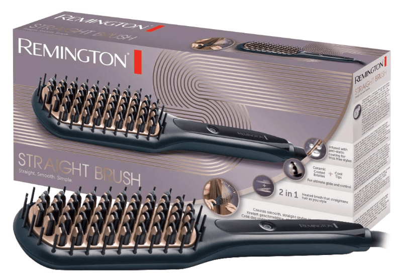 Remington ceramic coated hair brush for hair straightening