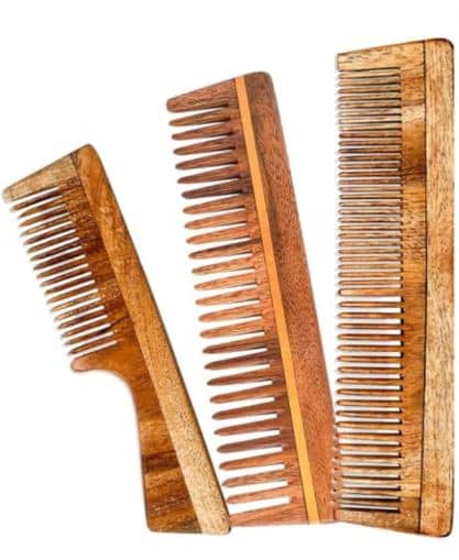 Multipurpose Neem Wooden Combs Pack